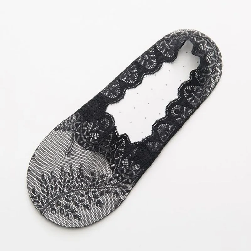 Летние женские модные носки стильные кружевные короткие невидимые