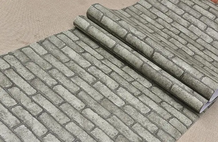 Gray DIY Съемные самоклеющиеся кирпичные настенные бумажные рулоны для кухни спальни настенные декоративные наклейки ПВХ Виниловая Водонепроницаемая контактная бумага - Цвет: Gray