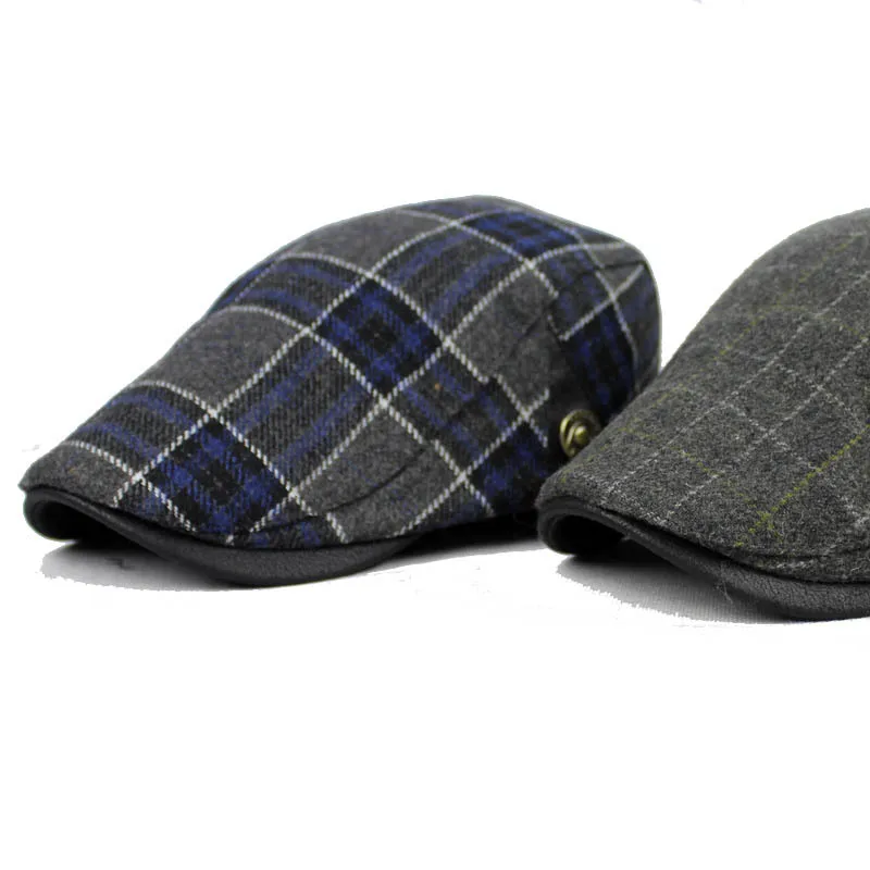 Мужская повседневная шерстяная шапка береты для мужчин и женщин зимняя теплая