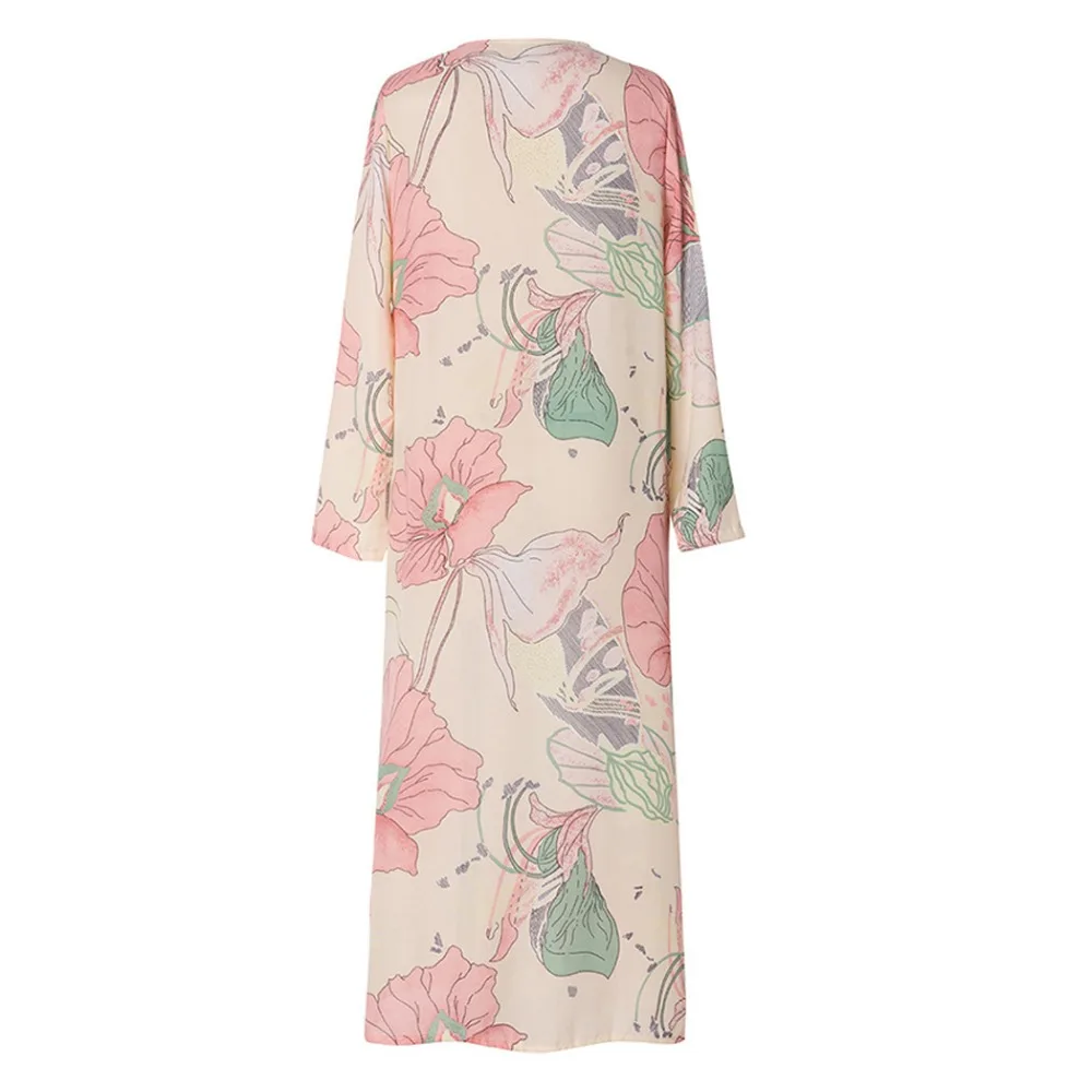 Блузка 2019 женская шифоновая рубашка Для женщин кимоно в винтажном стиле Кардиган