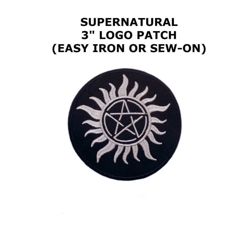 2х Сверхъестественное анти-Possession вышитое Железо на патч ТВ серии Evil power SPN Косплей Знак пентаграмма солнце
