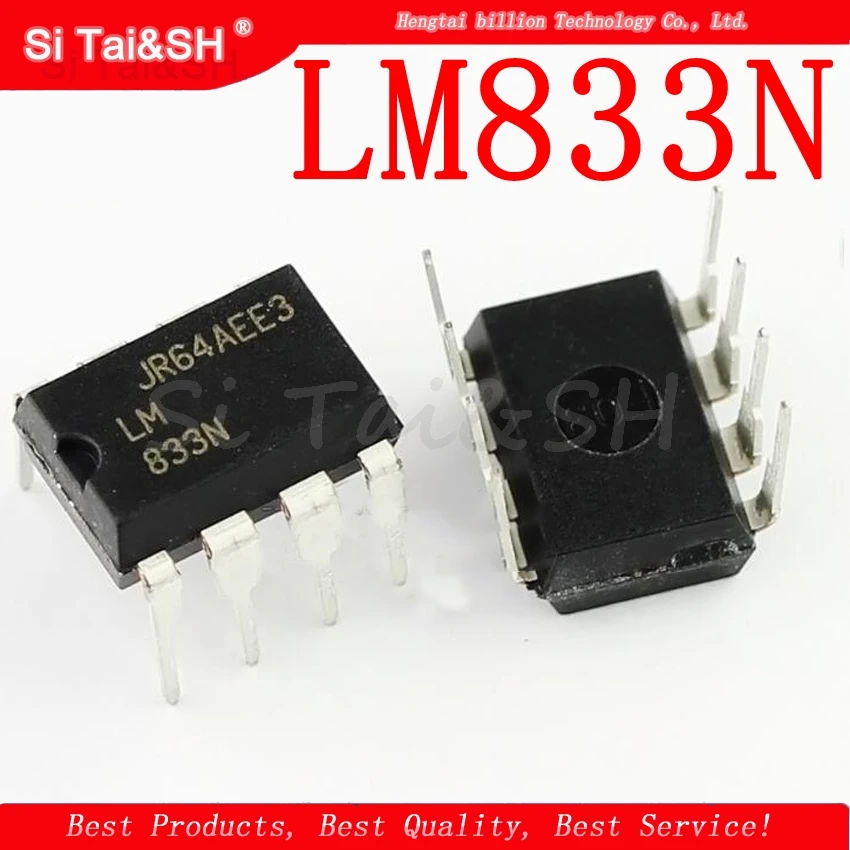 10 шт. LM833N DIP8 LM833 DIP новый и оригинальный IC ДВОЙНОЙ низкий уровень шума рабочий