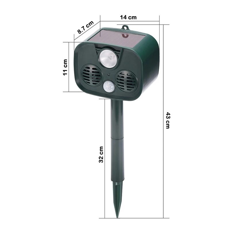 Новинка 2019 ультразвуковой отпугиватель птиц на солнечной батарее для сада
