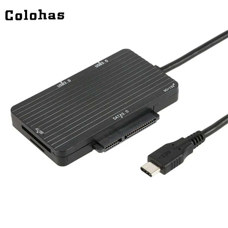USB C концентратор Type 2 порта 3 0 + SD TF кард ридер SATA высокоскоростной расширитель