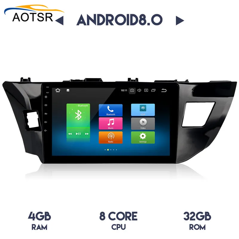 10," Android 8,0 Автомобильный gps радио плеер головное устройство для Toyota Corolla с восьмиядерным процессором 4 Гб+ 32 ГБ автостерео мультимедиа