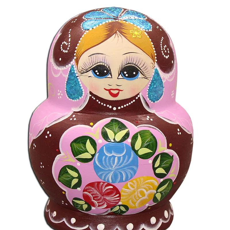 10 слоев 15 см цветок русские куклы сухая липа модная матрешка деревянные