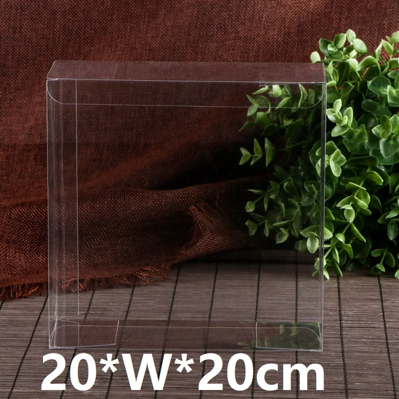 

20*20 * Hcm ПВХ прозрачная пластиковая большая подарочная коробка для свадебной вечеринки прозрачная упаковочная коробка для ювелирных изделий/конфет/игрушек