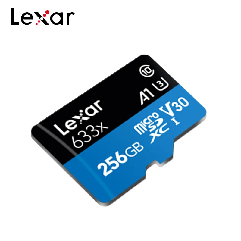 Оригинальная карта памяти Micro SD Lexar 256 ГБ 128 высокоскоростная до макс. 95 м/с 64 Гб Class10