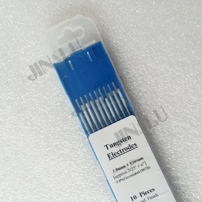 

Free Shipping White Head WZr8 0.8% Zirconiated Tig Welding Tungsten Electrode 10PCS 2/25" x6 (2.0mmx150mm)