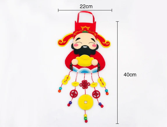 Китайский стиль настенная фетровая аппликация комплект орнаментов вырезать