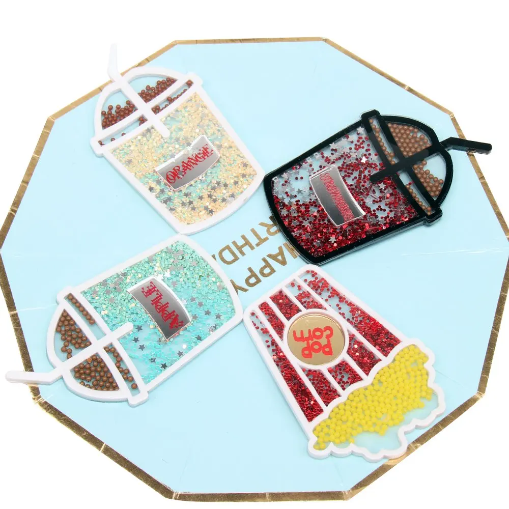 

1pc Liquid Quicksand Planar Resin Patch For Garment Acrylic Beaded Sequin Accessories For DIY Craft Supplies Home Decor Material