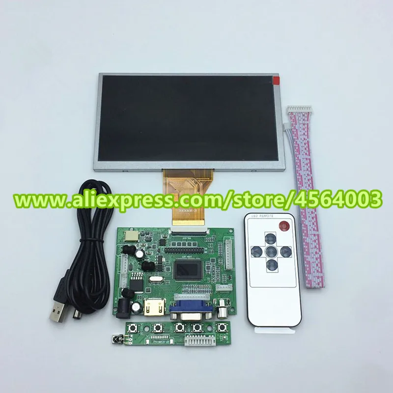 ЖК экран 6 5 дюйма 800*480 HD плата управления AT065TN14 HDMI VGA 2AV для raspberry orange банан pi