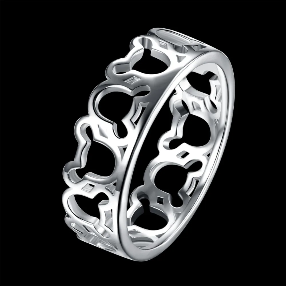 LJ&OMR Fashion Silver Jewelry Silver Plated Rings Beautiful Rings for women Girls Gifts