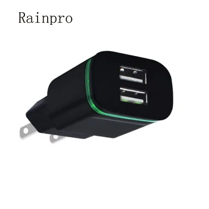 Rainpro 1 шт./лот штепсельная вилка США 2 порта Светодиодная лампа USB зарядное