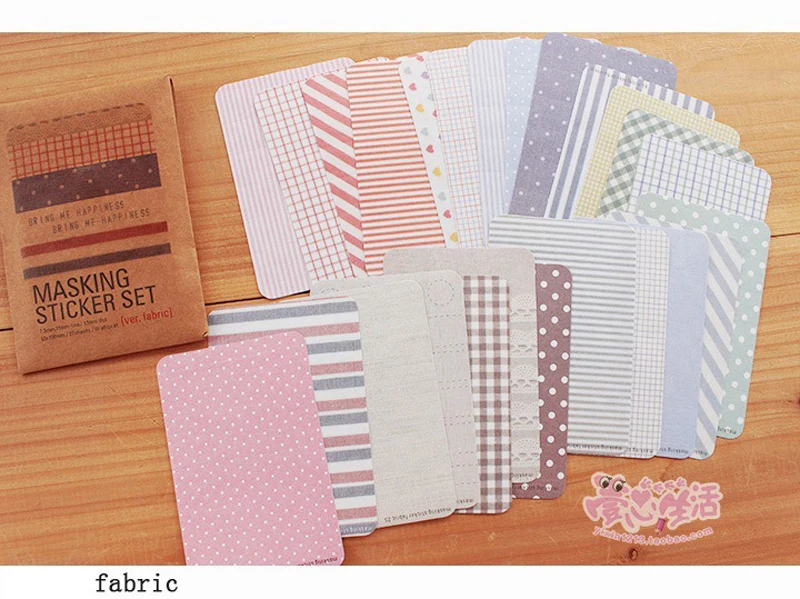 fabric no box 27 шт./кор. милый стикер для канцелярских товаров набор жестяная коробка декоративная Diy Дневник Стикеры лента для маскировки ремесло стикеры школьные принадлежности - Цвет: fabric no box