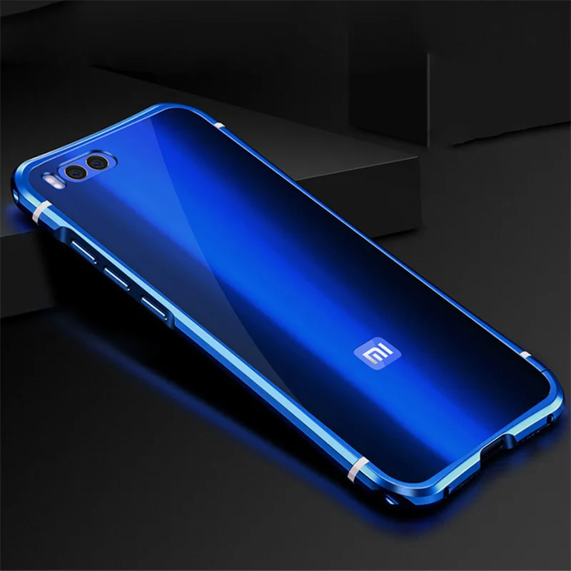 For Xiaomi Mi6 Mi 6 case Aluminum alloy metal frame + Acrylic back cover for |