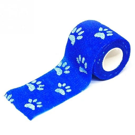 Blue with paw MUMIAN, самоклеящаяся повязка, лента, ПЭТ, гибкая, с мультяшным принтом, для первой помощи, 5 см x 4,5 м - Цвет: Blue with paw