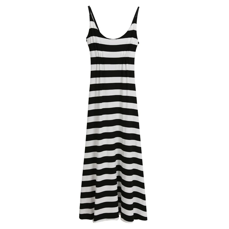 Stripe Camisole Dress Woman Summer 2018 Show Lanky Skirt Will Easy Long Fund Vest Waist Rendering Unlined Upper Garment | Женская одежда