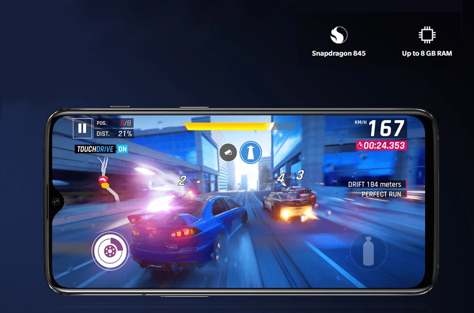 Чехол из ПВХ для OnePlus 6 T, 6 T, глобальная Версия 8 ГБ 128 Встроенная память разблокировать смартфон 16+ 20 Мп двойной Камера 6,41 дюймов Дисплей Snapdragon 845 Octa Core