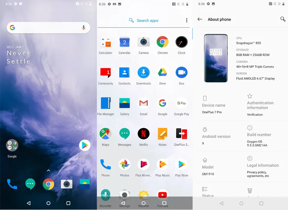 Смартфон Oneplus 7 PRO с глобальной прошивкой, 6,2 дюймов, 2340*1080 P, Android 9, Snapdragon 855, 6 ГБ ram, 128 ГБ rom, мобильный телефон