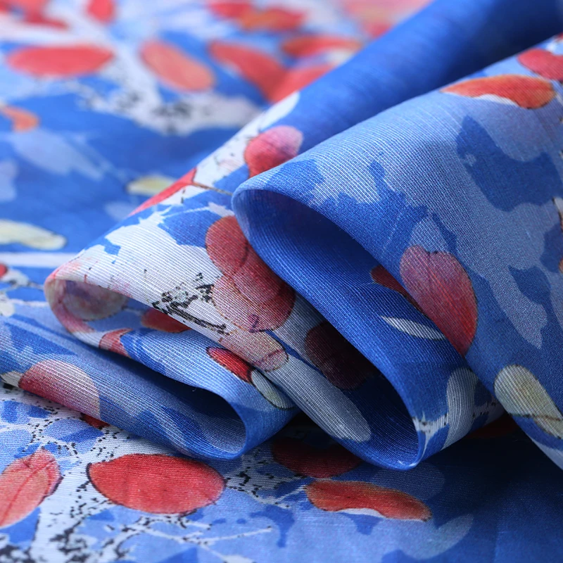 Шелковое льняное платье с цифровой печатью cheongsam китайская шелковая ткань