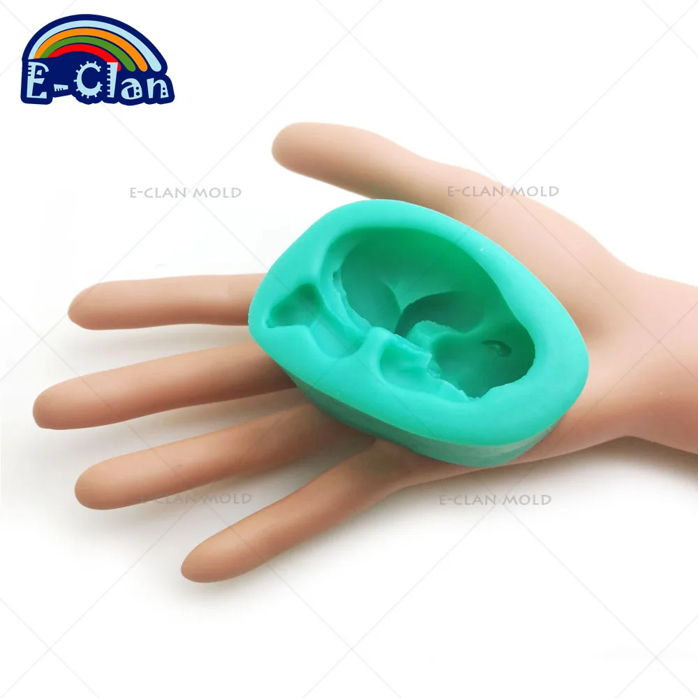 Mother's Day Baby Shape Silicone Molds For Cake Polymer Clay Tools 3D Feet Handmade Soap Chocolate Mould S0285BB | Дом и сад