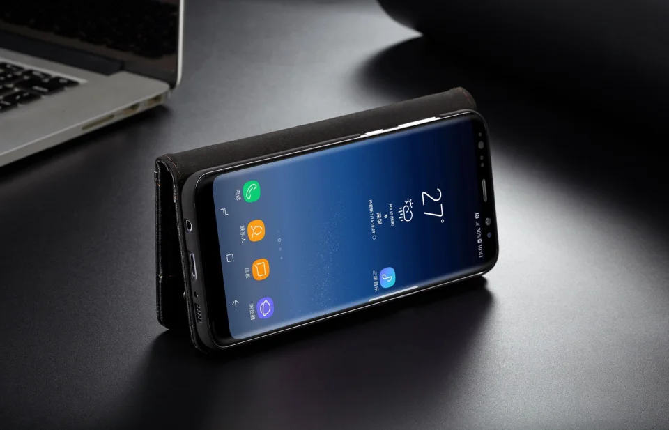 Чехол CaseMe Винтаж кожаный бумажник чехол для Samsung Galaxy S8/плюс Чехол внутренний и пригласительная открытка держатели Слоты Кнопка флип-кейсы