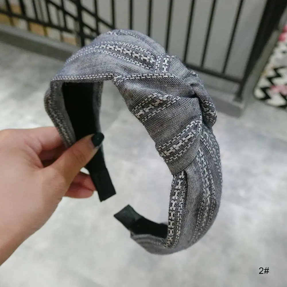 Fashion Pearl Hair Accessories Adlut High Elastic Lattice Knot Hair Band for Women Headband For Girls Hairband Hair Hoop Turban - Цвет: 26
