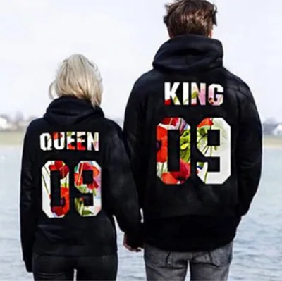 King queen/Одежда для пары с принтом Лето 2018 повседневные топы круглым вырезом