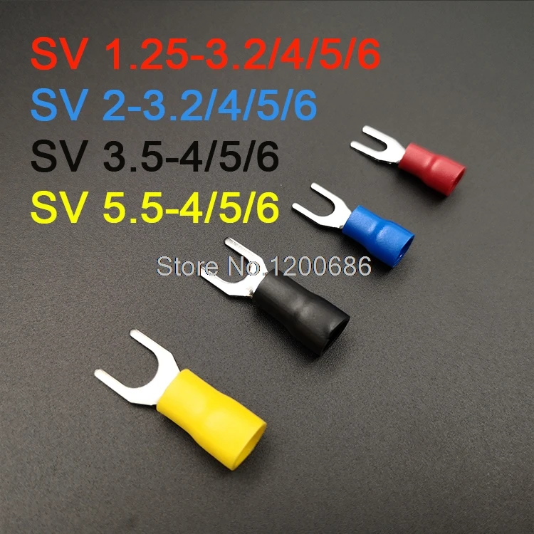 20CM18AWG SV 1.25 3.2 4.2 5.2 6.2 Ring Insulated Wire Connector Electrical Crimp Terminal Cable harness |