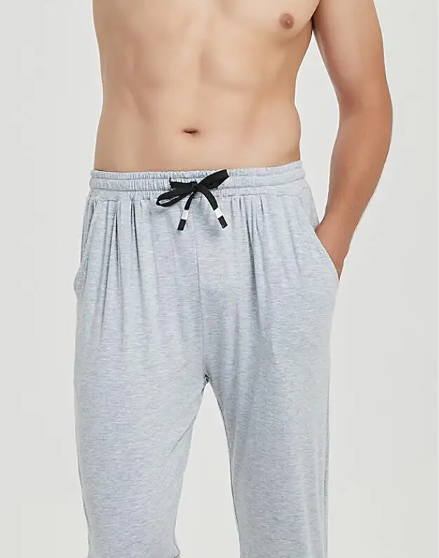 free shipping Home pants men's breathable thin section spring and summer nine points casual loose bathing | Мужская одежда