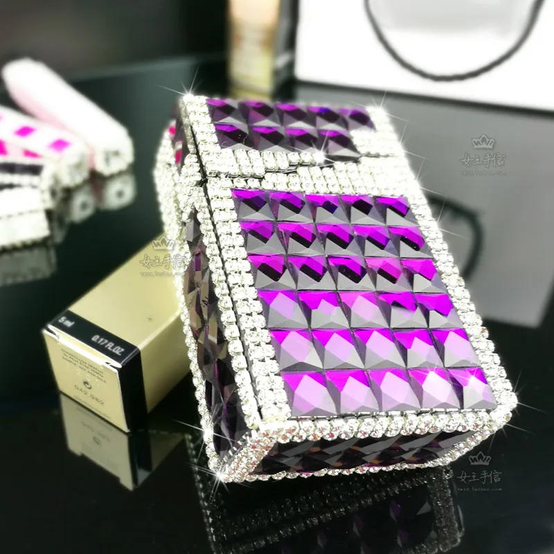Может вмещать 20 сигарет красивая модная сигаретная коробка Алмазная сигарета