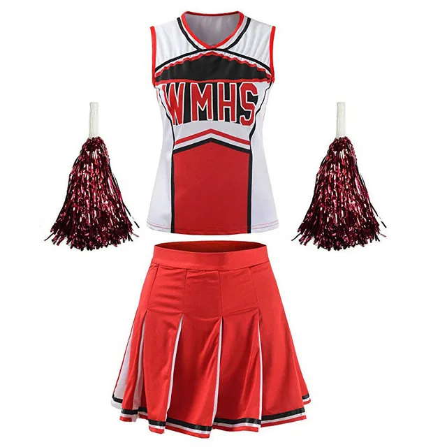 Футбольная чарлидинг женский Glee костюм для чарлидинга Школьная Девочка
