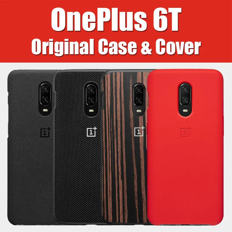 100% оригинал Oneplus 6T чехол с песчаником черное стекло Карбон нейлоновый бампер для