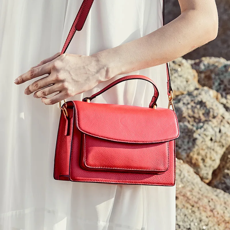 Брендовая сумка из натуральной кожи модная женская сумка-мессенджер популярные