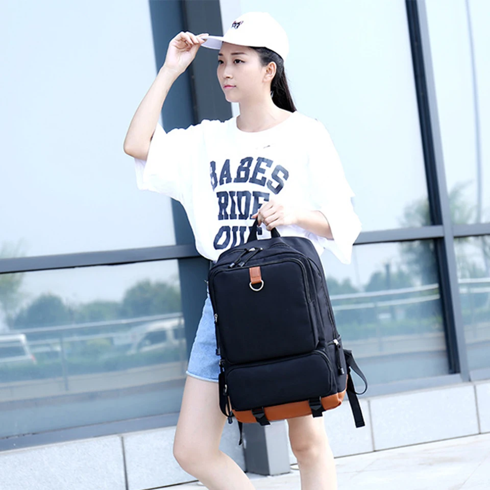 Модные студенческие рюкзаки для колледжа женские мужские холщовые мужской