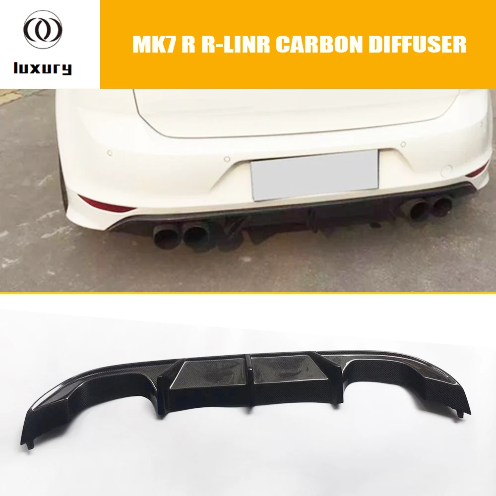 Диффузор заднего бампера из углеродного волокна для Volkswagon Golf 7 MK7 R & line Bumper 2015 2017