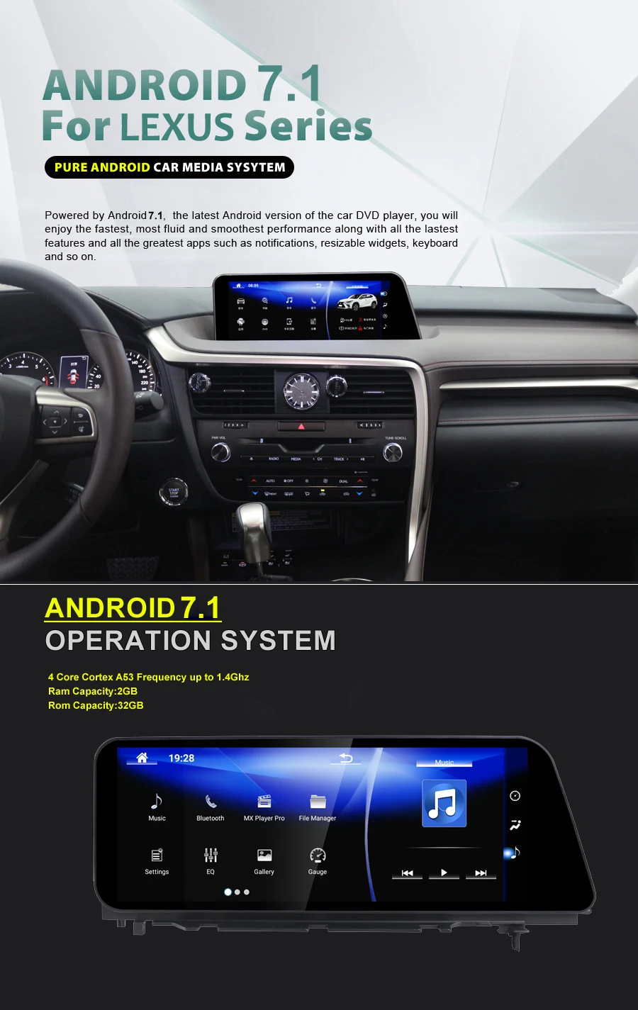 NAVIRIDER навигация 12," Восьмиядерный android 7,1 головное устройство для Lexus RX 200t RX200t RX200~ AL20 RX 300 450h RX300 gps