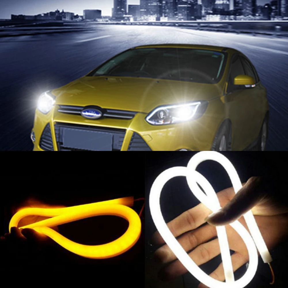 Гибкая светодиодная лента для дневных ходовых огней 2 шт. 60 см|light h4|drl volkswagenlight granite