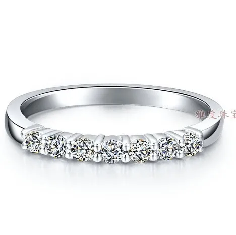 Романтические 2.7Ct Синтетические Кольца бриллианты 925 Серебро Белое золото цвет кольцо для женщин Свадебные наборы романтические драгоценности