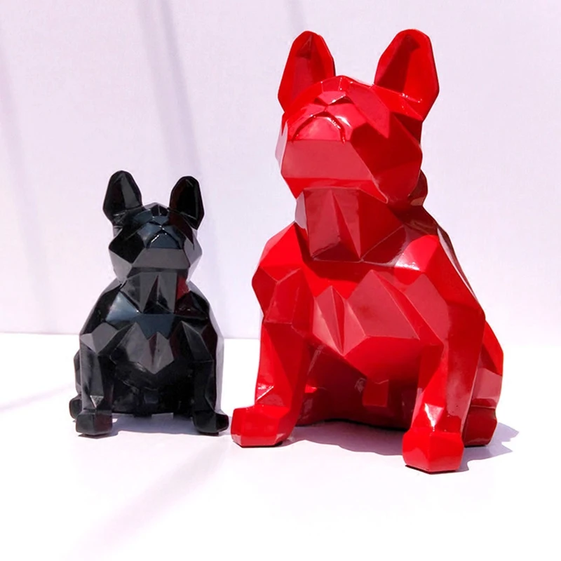 Геометрические фигурки французских бульдогов украшение для дома комнаты