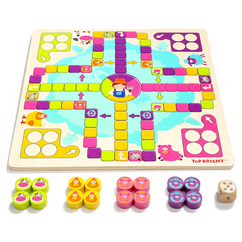 BoarD GAME Настольные Семейные игры в кости на столе забавные Вечерние игры для детей и взрослых детей LudO boardgaMe - Цвет: BoarD GAME