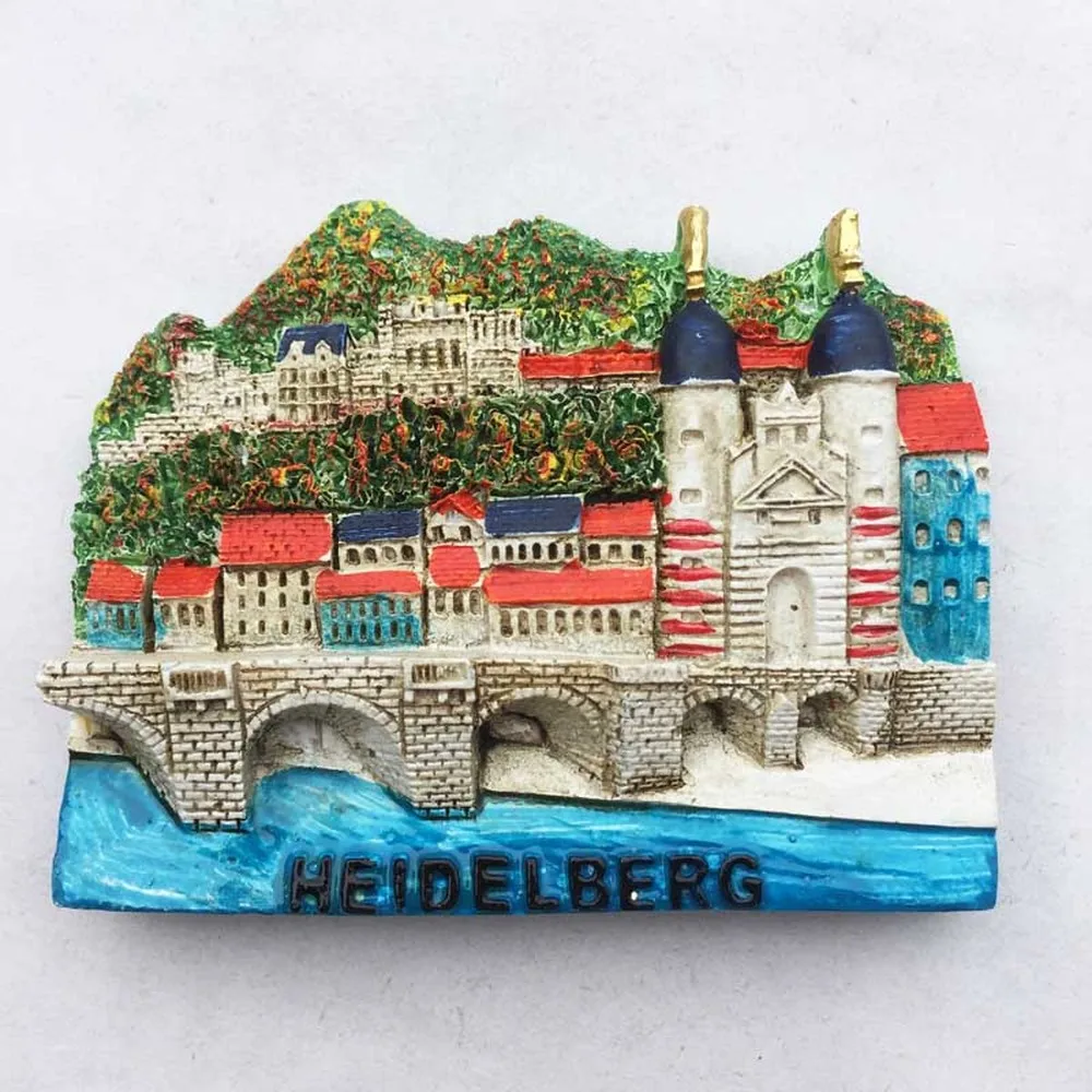 3D Heidelberg BABELEMI из смолы туристические сувениры Германии магниты на холодильник