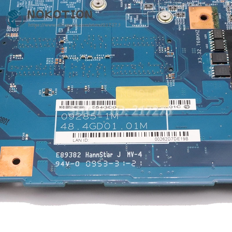 NOKOTION MBPM601002 для acer aspire 5740 5740G материнская плата для ноутбука 48.4GD01.01M HM55 PGA989 DDR3 Бесплатный процессор