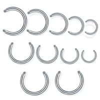 100pcs steel horseshoe piercing bar post only for ear septum helix nose rings replacement accessories piercings jewelry 14g 16g