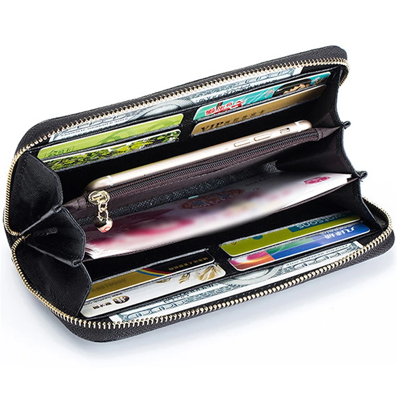 Женский кошелек HMILY из натуральной кожи Длинный дизайнерский Дамский бумажник на