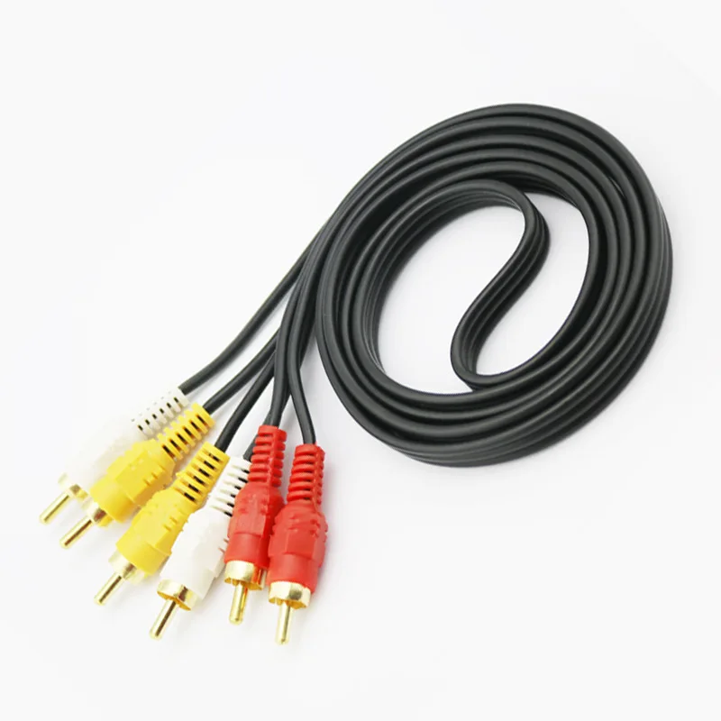 3RCA штекер на 3 RCA композитный аудио видео AV кабель 3X розничная и оптовая продажа 1 5