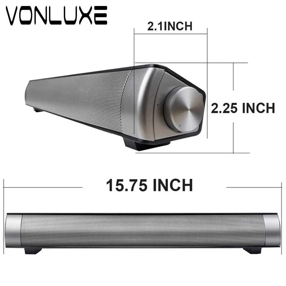 Vonluxe Bluetooth Колонки для компьютерные колонки дома Театр Para ТВ Саундбар тонкий