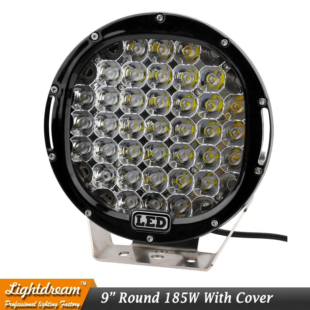 185 Вт 9 дюймов красные черные круглый светодиодный светильник &quotled бездорожье