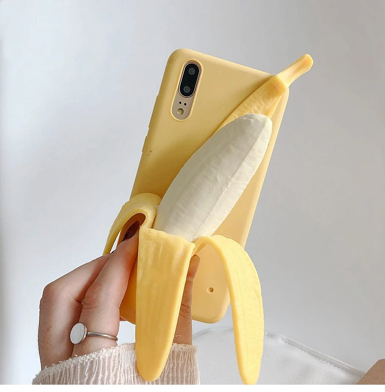 Ainike мягкая игрушка милый 3D банан чехол для телефона iPhone X 5SE 6s Plus 7plus 8 8Plus XR XS Max Coque |